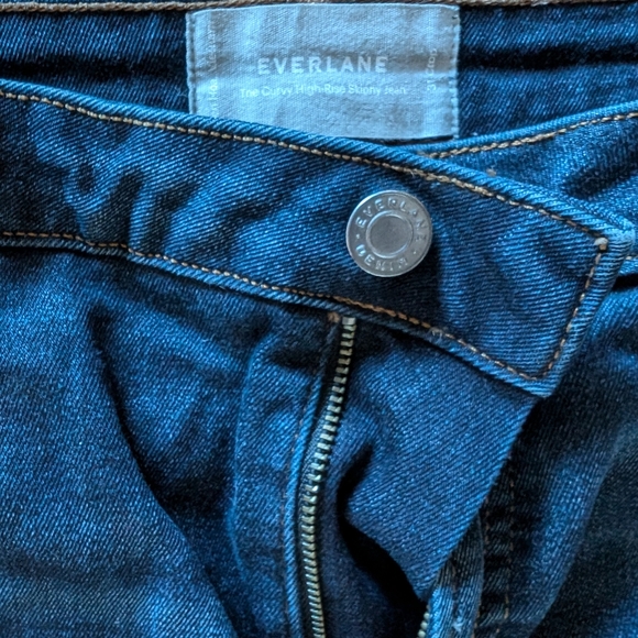 EVERLANE - Hourglass High Rise dark wash Skinny Jean Sz 31 - Picture 6 of 6
